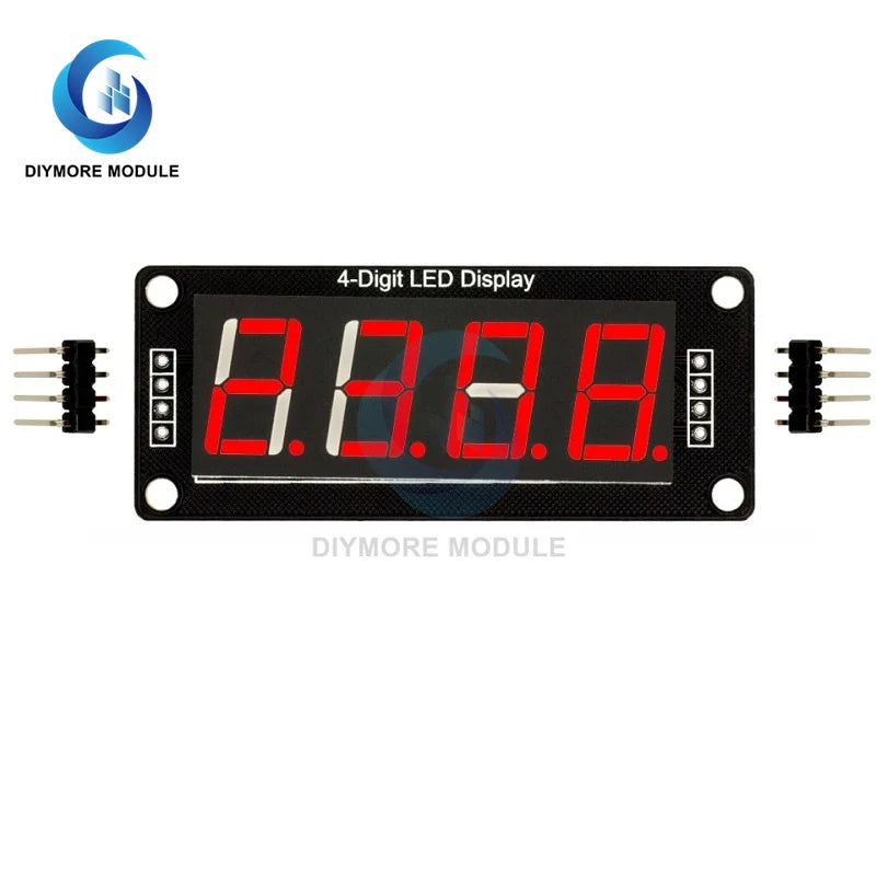 TM1637 4-Digit 7 Segments Digital LED Display Module 0.56 inch Display Tube Decimal Clock Double Dots Module Board for Arduino