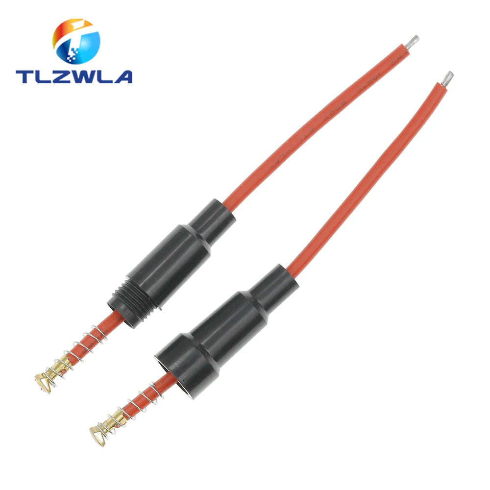 5PCS 5*20mm 6*30mm Glass Fuse Holder Screw Type 5X20mm with 22 20 18 16 14AWG Wire Cable 250V 5X20MM Glass Fuse Tube Fuse Casing