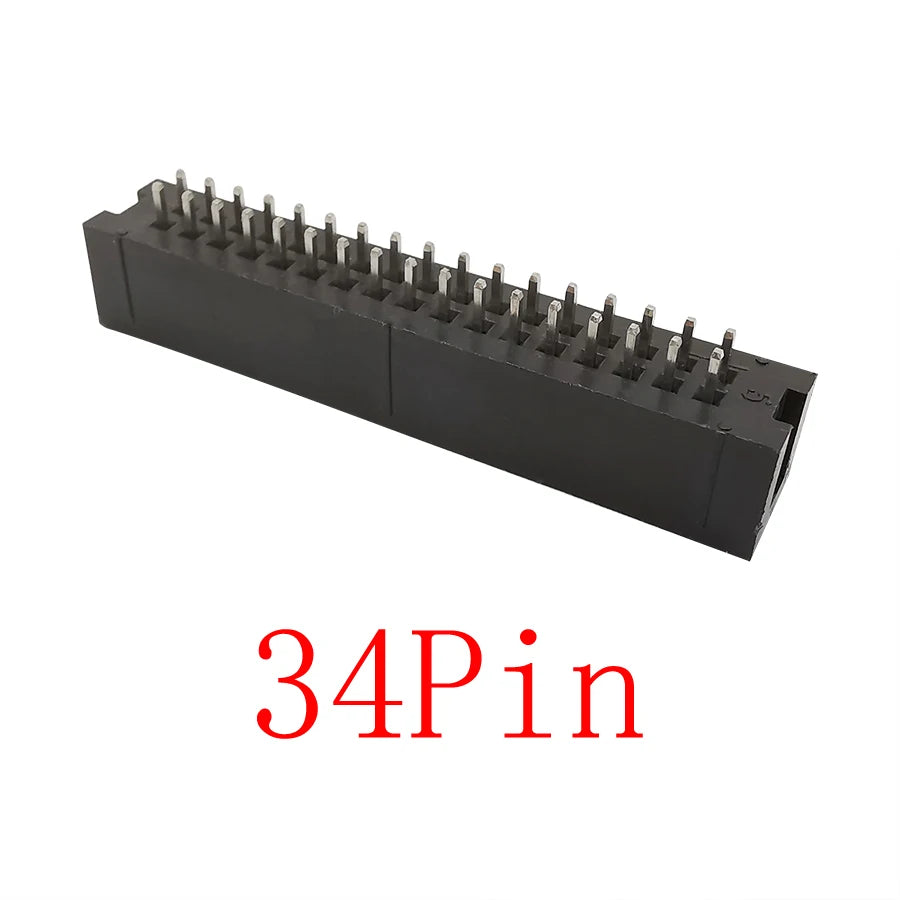 10Pcs DC3 2.54mm 6/10/16/20/26/34/40/50 Pin Male Socket IDC Box Headers PCB Connector Double-spaced ISP Straight Needle