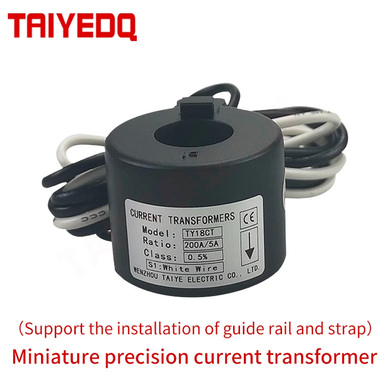 3pcs Clamp Current Sensor Transformer Core KCT 50A 75A 100A 150A 200A Din Rail CT Sensor Mini AC Waterproof Current Transformer