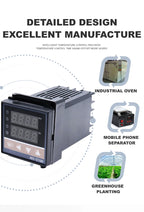 REX C100 Digital PID Temperature Controller REX-C100 Thermostat 0-400℃ K Type Input 40DA SSR Relay 0-40A Heatsink VaneAims