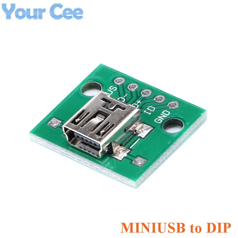 5pcs/1pc USB To DIP Adapter Pin Board Micro / Mini / Port USB Male and Female Head 2.0/3.0/3.1 Type-C to DIP Converter Plate