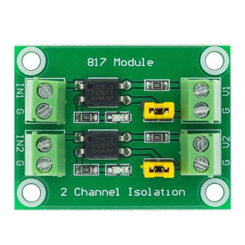 PC817 2 4 Channel Optocoupler Isolation Board Voltage Converter Adapter 3.3V to 5V Module 3.6-30V Driver Photoelectric Isolated