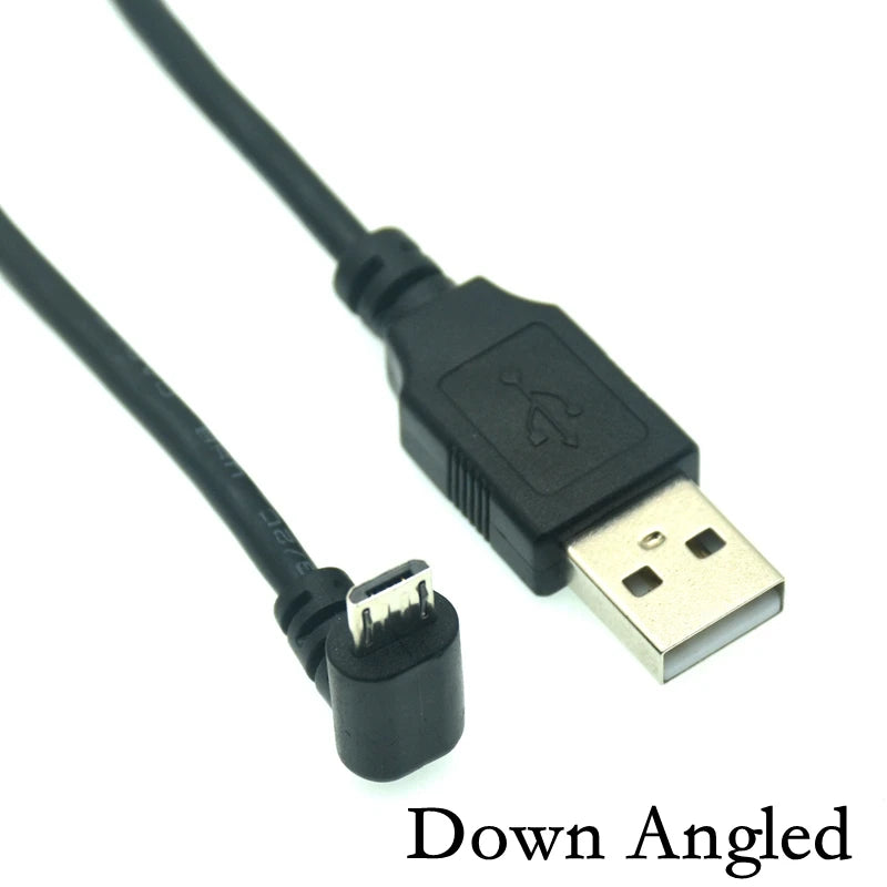 5M 3M 90 Degree Up Down Left Right Angled USB Micro USB Male To USB Male Data Fast Charging Connector Short Cable Cord 25CM-5M