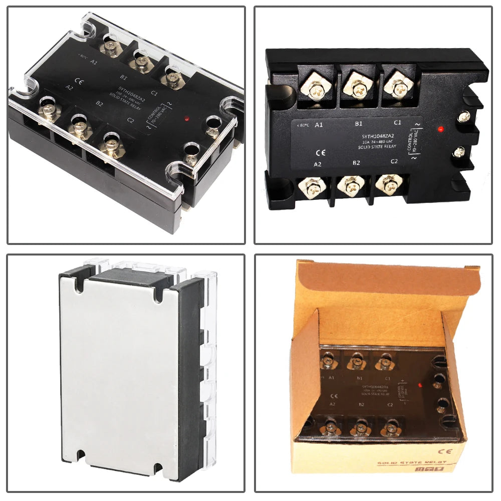 3 Phase Solid State Relay DC Control AC / AC Control AC 10A 25A 40A 60A 80A 100A 120A SSR Photo Isolation Relays Module
