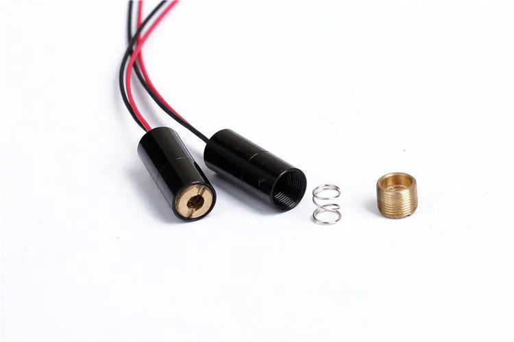 D8X18mm Focusable Laser Module 635nm 1mW 5mW Laser Head Red Dot Measuring Tool Glass/PMMA Lens Industrial Grade APC Driver