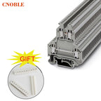50pcs / box UKk3 DIN rail universal class PCB Terminal blocks double-deck