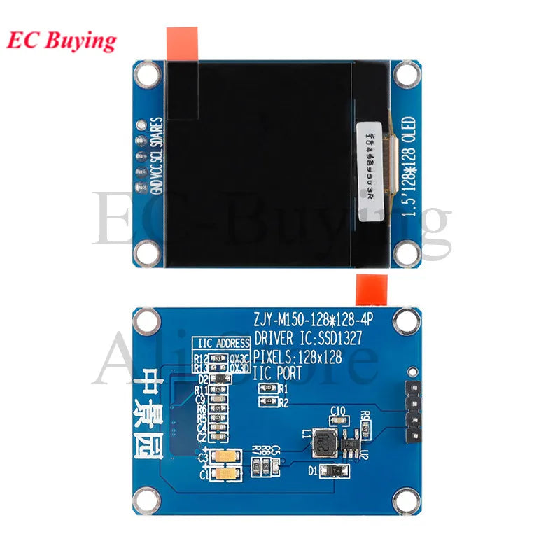 1.5 inch OLED Module 1.5" RGB Color 128x128 LCD LED Display Screen 128*128 SSD1327 SSD1351 SPI/IIC I2C for Arduino 4Pin 7Pin