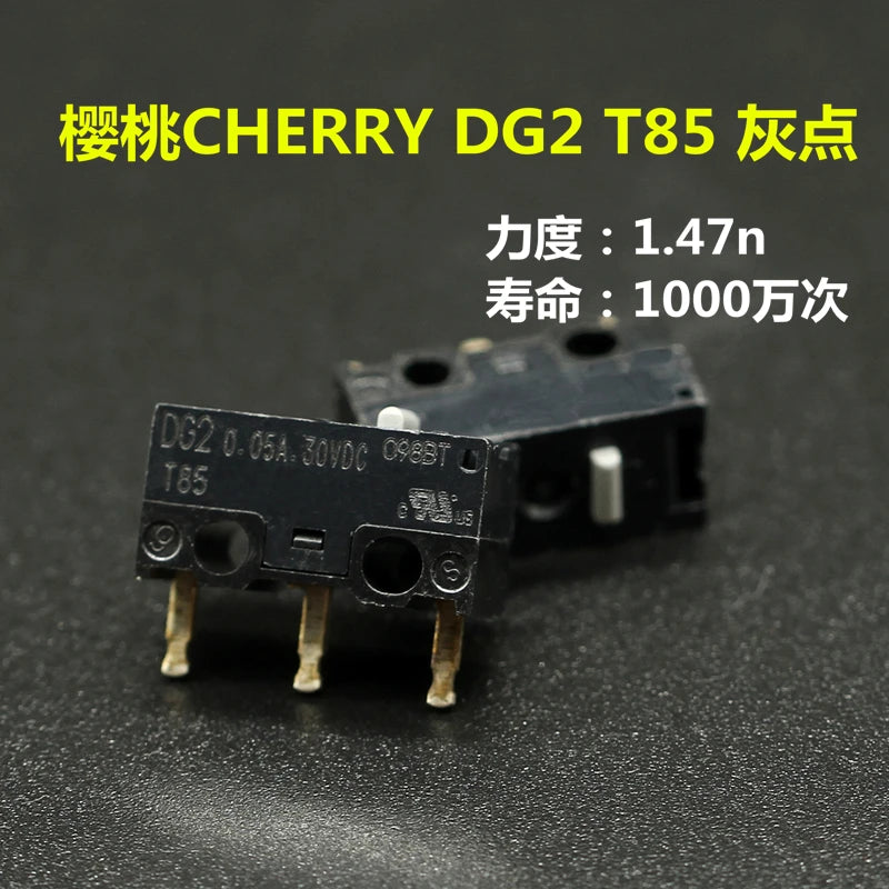 2pcs original German CHERRY Micro switch DG1 DG2 T85 black dot gray dot DG4 DG6 mouse micro button Universal Omron D2FC-F-7N 10M
