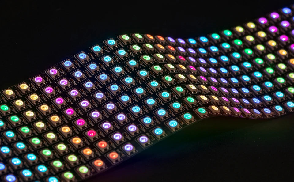 1-10Pcs WS2812B RGB Flexible 16x16 8x32 256Leds Pixel Panel Matrix Screen Led Module WS2812 IC ECO Individually Addressable DC5V