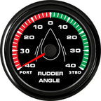 12V/24V STBD PORT Rudder Angle Meter 85mm Rudder Angle Indicator with 0-190 ohm Rudder Angle Sensor 7 Color Backlight Customized