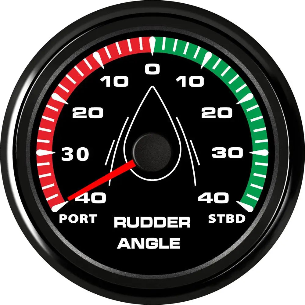 12V/24V STBD PORT Rudder Angle Meter 85mm Rudder Angle Indicator with 0-190 ohm Rudder Angle Sensor 7 Color Backlight Customized