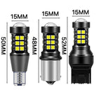 2X P21W led 1156 T20 W21/5W 7443 P21/5W 1800LM W21W Car Bulb 7440 BA15S BAY15D PY21W Auto DRL Light White 1157 LED Brake Light