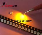 100PCS/lot SMD LED 2835 Yellow 0.2W 2.0-2.6V 580-590NM PLCC-2 SMD/SMT 2V 3.5*2.8*0.8MM 60Ma 3528 2835 led