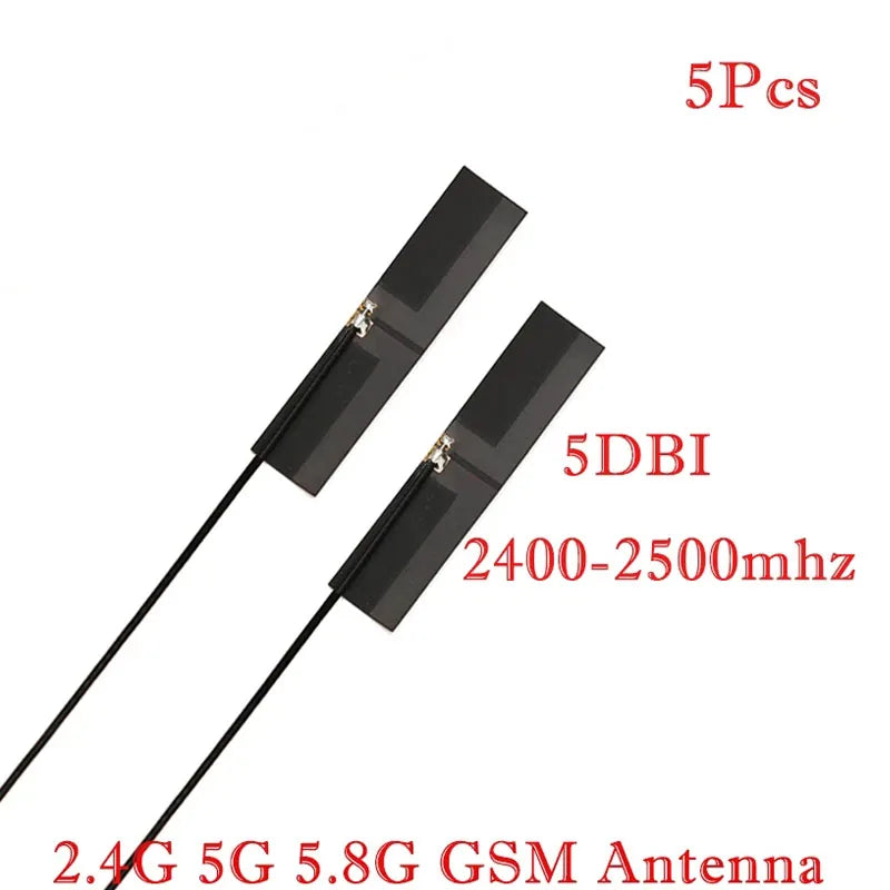 5PCS 2.4Ghz 4G 5G WIFI Internal Antenna FPC PCB 5dBi 8dBi IPX Connector Solder Omni Buletooth Antenna 3dBi IEEE b/g/n WLAN