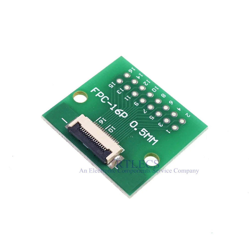 2 Pcs FPC FFC Cable 4 6 8 10 12 15 20 24 30 40 50 60 PIN 0.5 Mm Cable PCB Adapter to 2.54 Mm 1 Inch Pitch Through Hole PCB