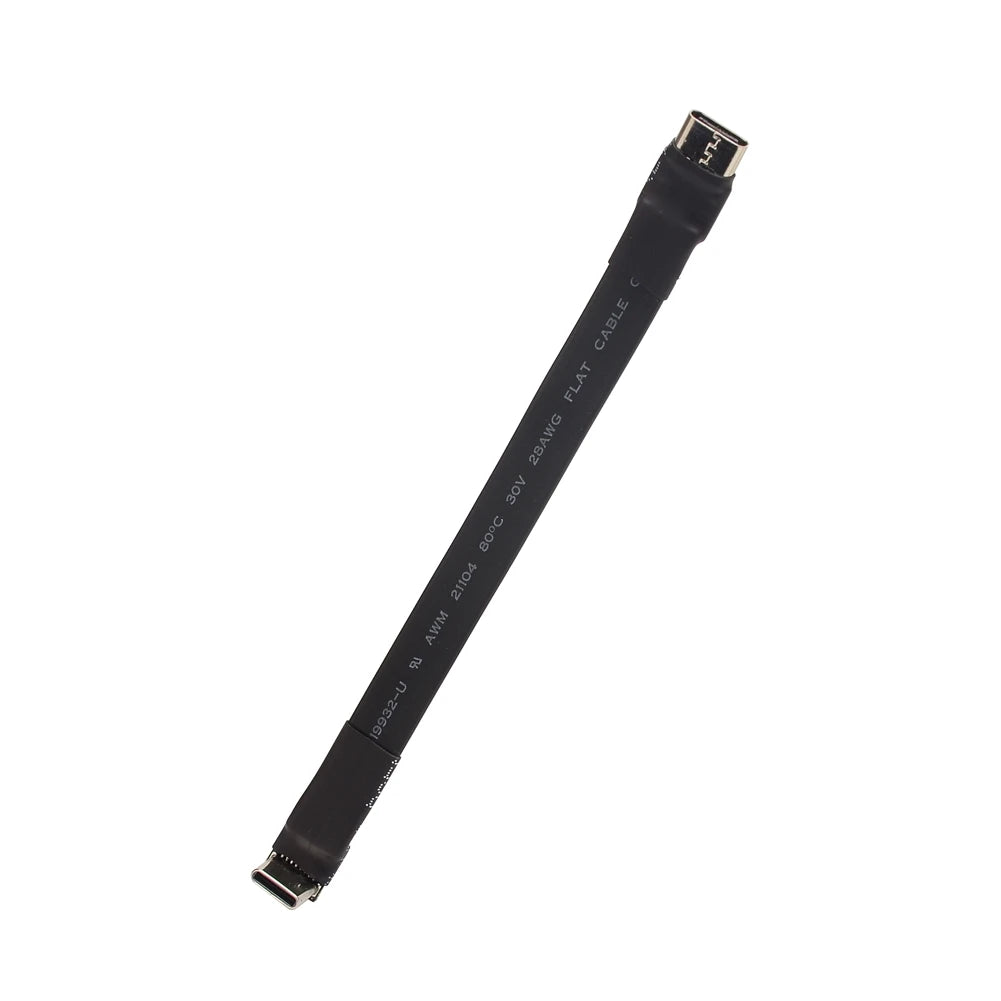 USB 2.0 Type C Ribbon Flat Cable Shielded Extension FPC Cable USB 2.0 USB-C 90 Degree Up/Down Angled Connectors 5CM-3M For TV PC