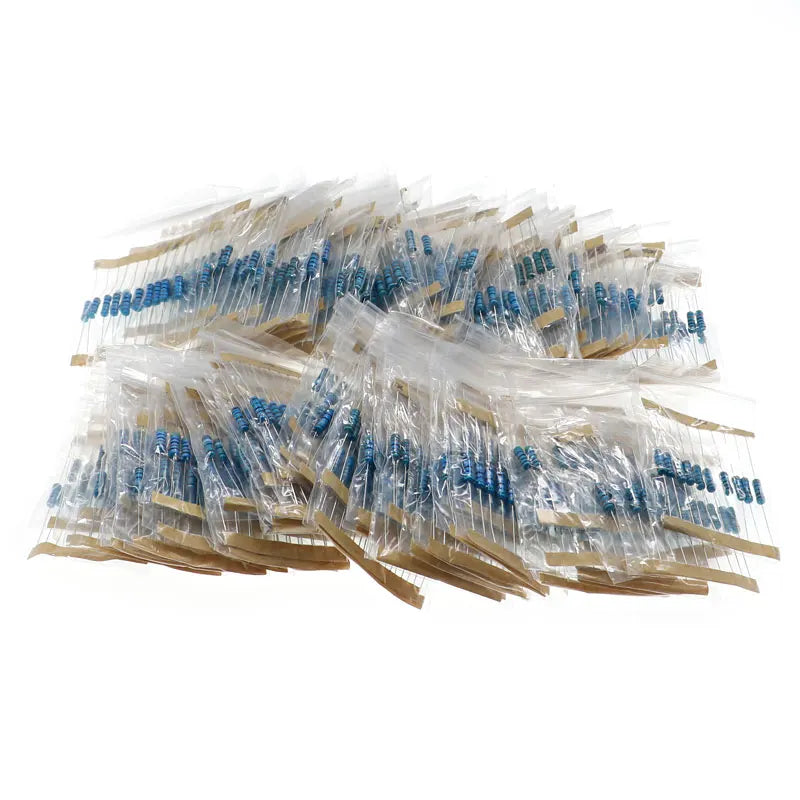 1000Pcs/lot 100 Values 1 ohm-1M ohm 1W 1% Metal Film Resistor Resistance Assortment Kit Set