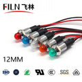 FILN 12mm LED Metal Indicator Light Waterproof IP67 Signal Lamp 3V 6V 12V 24V 110V 220V Red Yellow Blue Green White Pilot Seal