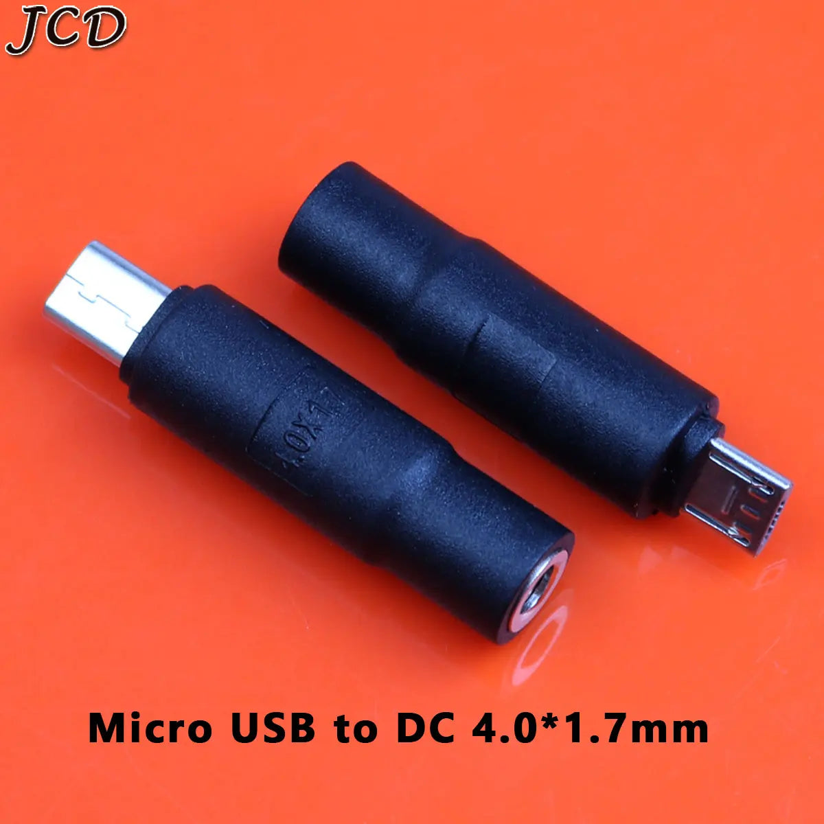 JCD 1pcs 3.5x1.35 4.0x1.7mm DC Power Female to Micro USB 2.0 Male Plug Connector Adapter for Smartphone Tablet Charger Converter