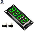 0.56" 4 Bit Digital LED Tube Display Module TM1637 Decimal 7 Segments Tube Display Module Yellow/White/Red/Green/Blue