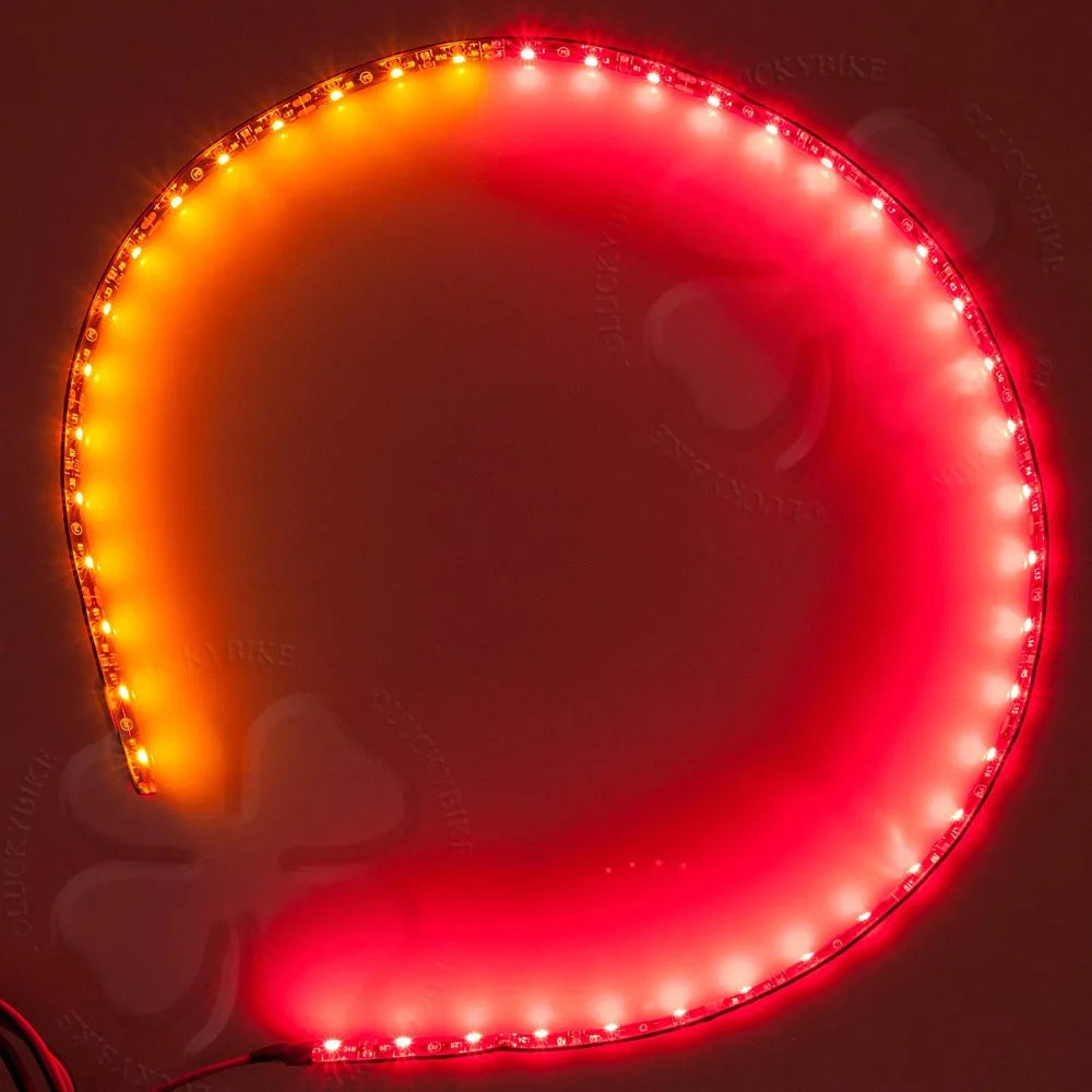 2x Dual Color LED flex Fender Channel Strip Red White Can Am Spyder f3s ryker dual color 3528 Orange LED strip Light