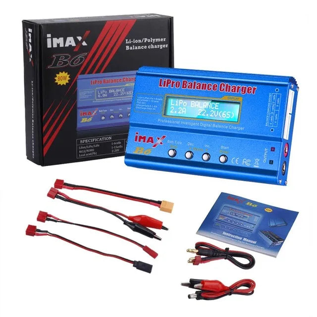 HTRC imax b6 80W Lipo Charger For Lipo NiMh Li-ion Ni-Cd Battery Balance Charger Discharger With 12V 6A Power Supply Optional
