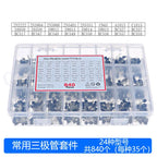 840pcs/Box 24Values TO-92 Transistor Assortment Kit BC327 BC337 BC547 S8050 S9014 2N2222 3904 3906 C945 PNP/NPN transistors pack