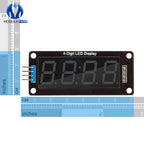 TM1637 LED Display Module for Arduino 4 Digit Tube 7 Segment 0.56 inch Time Clock Indicator Module Red Blue Green Yellow White