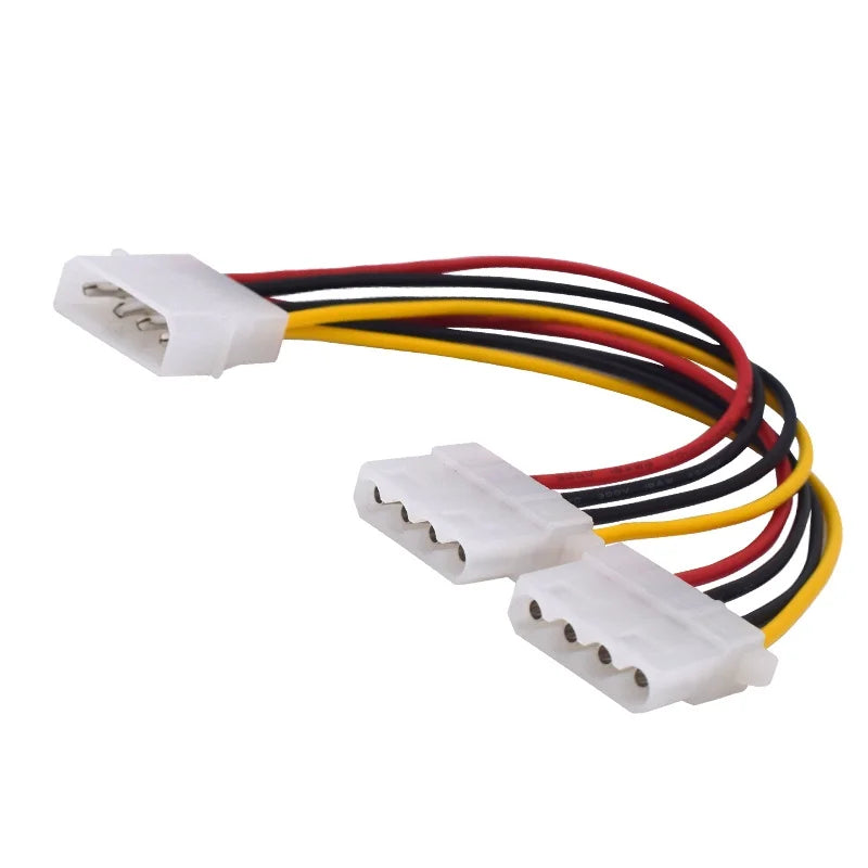 1/2/5 Pcs 4-Pin Power Y Splitter Cable, Male to Dual Female Extension Cord for PC Build & HDD Upgrade
