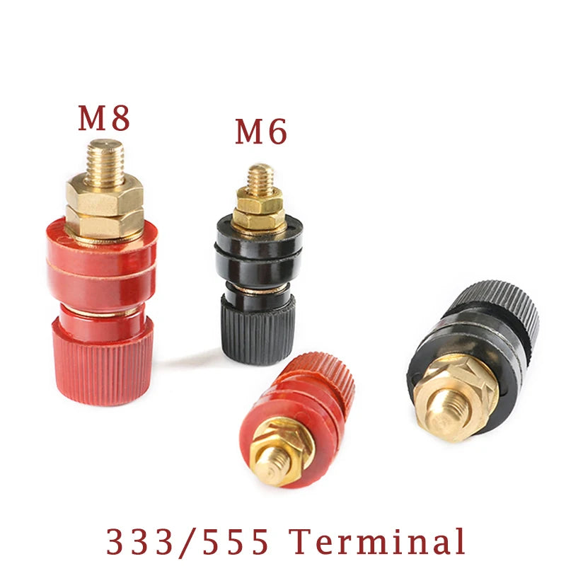 2pcs/1pc 6MM 8MM Full Copper Posts Brass Terminal Blocks Power Supply Terminals M6 M8 Welding Machine Inverter Post Connector