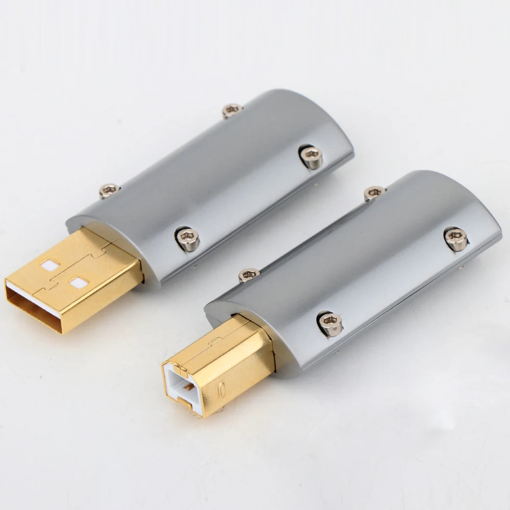 Monosaudio A50G B50G 24K Gold Plated USB2.0 Plug USB A/B Connector  DIY USB Cable for Ipad Laptop