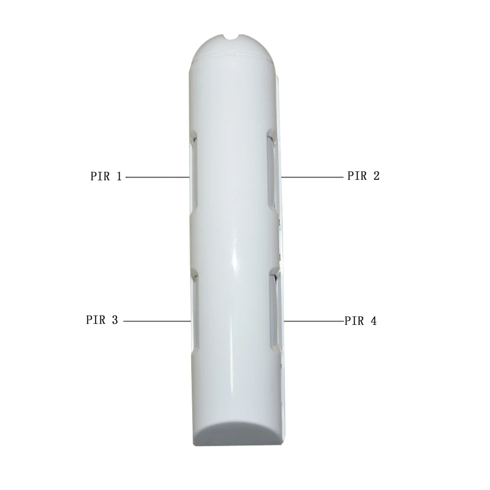 12-28Vdc 2 Side 4 Infrared Detector Outdoor Waterproof Wire Curtain PIR Movement Motion Sensor Anti Block Max 24m NC/NO Signal