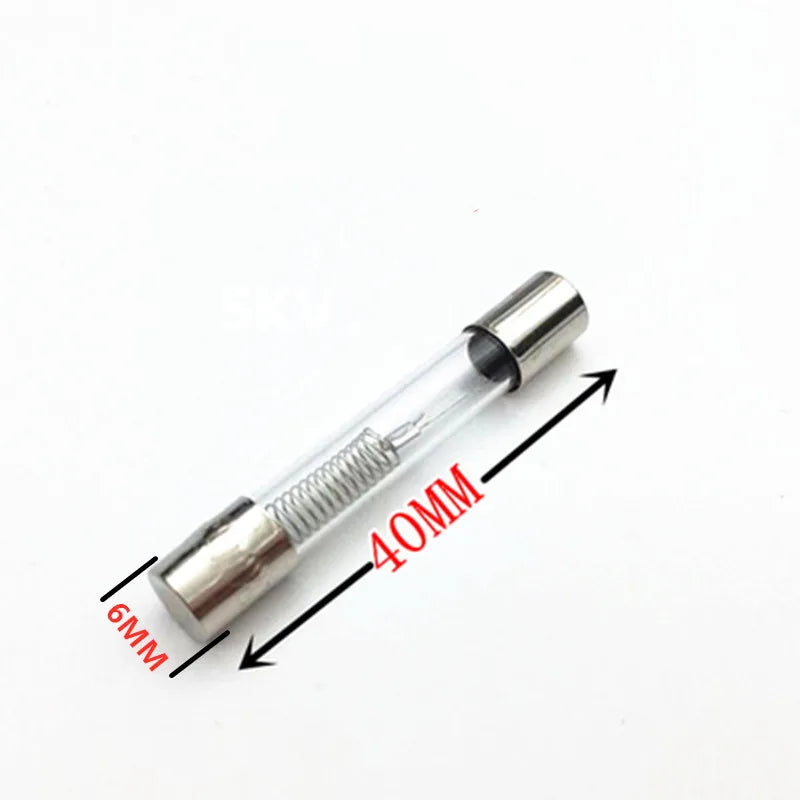 10PCS 5KV Microwave Oven Fuse 6X40MM 0.65A 0.7A 0.75A 0.8A 0.9A Glass Tube Fuse 5000V 700MA 6x40mm High-Pressure Fuse
