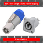 20PCS SpeakON Male Plug PowerCON Type A NAC3FCA+NAC3MPA-1 Chassis Plug Panel adapter 3Pin Powercon Speaker Connector