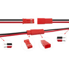 1/2/5/10Pairs JST 2 Pin Male Female Plug Jack Cable Wire Connector 22 AWG 10cm 20cm for LED Lamp Strip RC Toys Battery