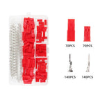SN-28B Connector Crimping Plier Set 420pcs 2.54mm JST SYP 2Pin Female&Male Red Plug Housing Terminal Kit Pin Way Cable Plug Tool