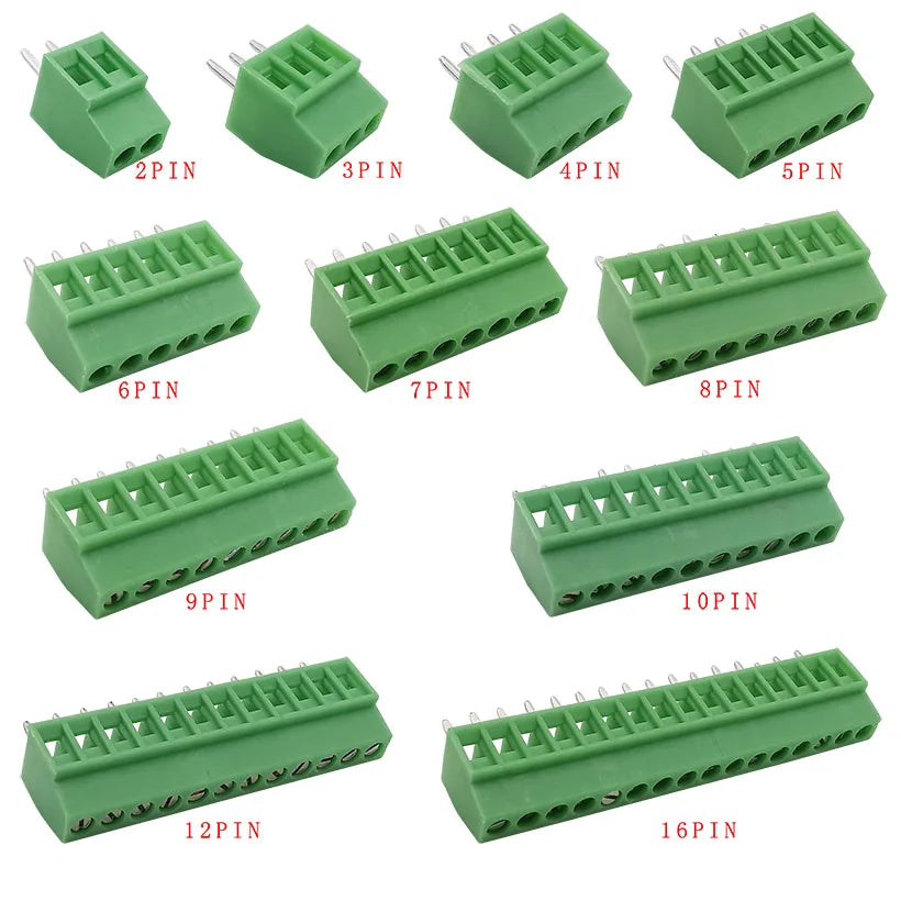 5/10Pcs KF128 2.54mm PCB Screw Terminal Block Connector KF-128 2P 3P 4P 5P 6P 7P 8P 9P 10P 12P 16Pin Wire Terminals Mini 150V 6A
