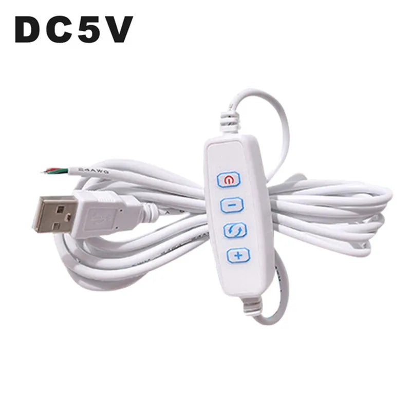 DC5V Dimmable LED Chips 5730 SMD LED Lamp 5W 6W 10W LED Light Beads White Warm White DIY Light Adjustable LED Bulb USB Dimmer