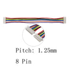 10Pcs JST 1.25mm 1.25 Female Wire Cable Connectors Double Head JST 1.25 Electronic Wire Connector Lenght 10CM 15CM 20CM 30CM