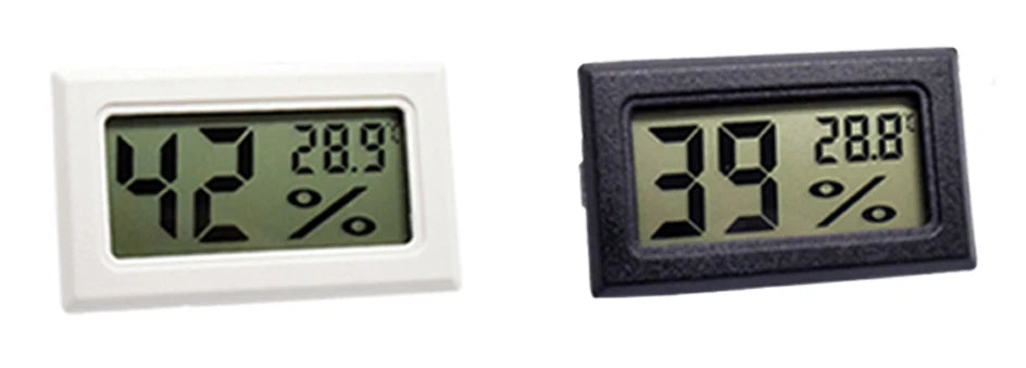 Mini Digital LCD Thermometer Hygrometer Gauge Freezer Tester Temperature Sensor Humidity Meter Detector Monitor Indoor Pet Car