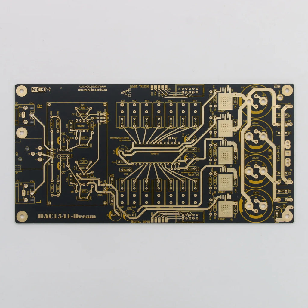TDA1541 HiFi Audio DAC Decoder Board PCB Gold-plated Version