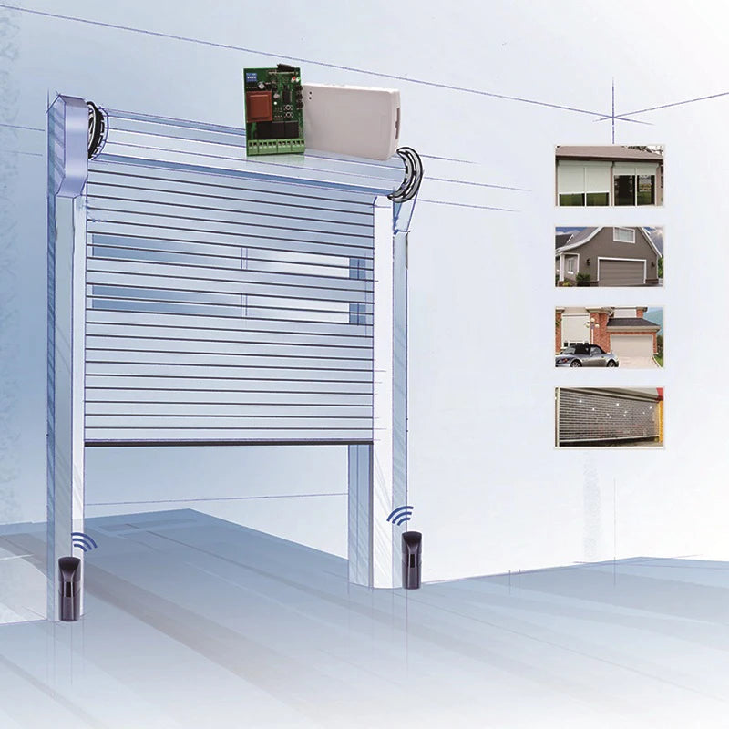 DC 12-24V Infrared Beam Sensor Detector Alarm Photocell Transmitter Battery Powered For Sliding Swing Gate Opener Barrier