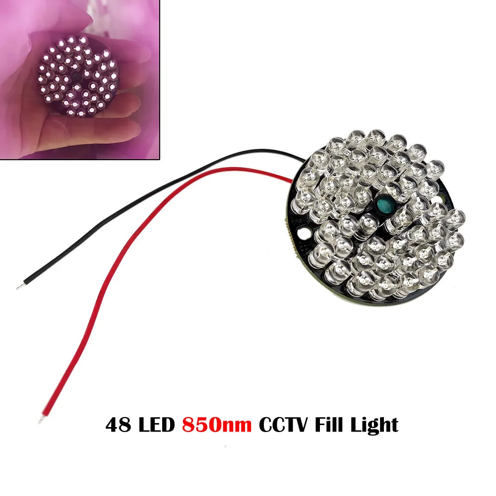 CCTV Night Vision Fill Light 48 LED 850nm Illuminator IR Infrared Light Lamp Board For 60 CCTV Security IR Camera