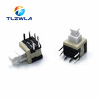 10PCS 5.8x5.8mm x Height 10.1 mm Push Button Switch On/Off Through Hole PCB DPDT Lock Right Angle Key switch Self Lock Push