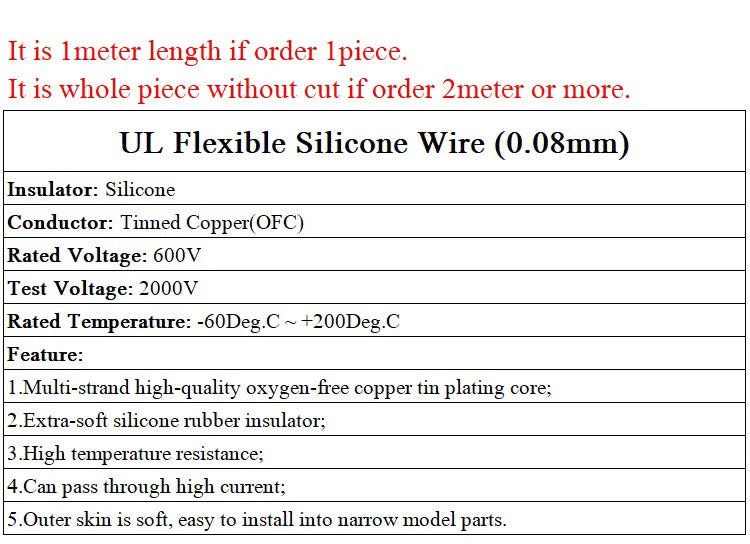 1M/5M Heat-resistant Cable 30 28 26 24 22 20 18 16 15 14 13 12 10 AWG Ultra Soft Silicone Wire High Temperature Flexible Copper