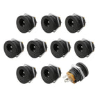 DC-022 5.5x2.1mm DC Power Female Socket Connector DC Plug Jack Screw Nut Interface Panel Mounting Socket Connector DC022 5.5*2.1