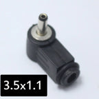 2PCS Male DC Power Plug Connector Angle 90 Degree L Shaped Plastic 5.5*2.5 5.5*2.1 4.8*1.7 4.0*1.7 3.5*1.35 3.5*1.1 2.5*0.7mm