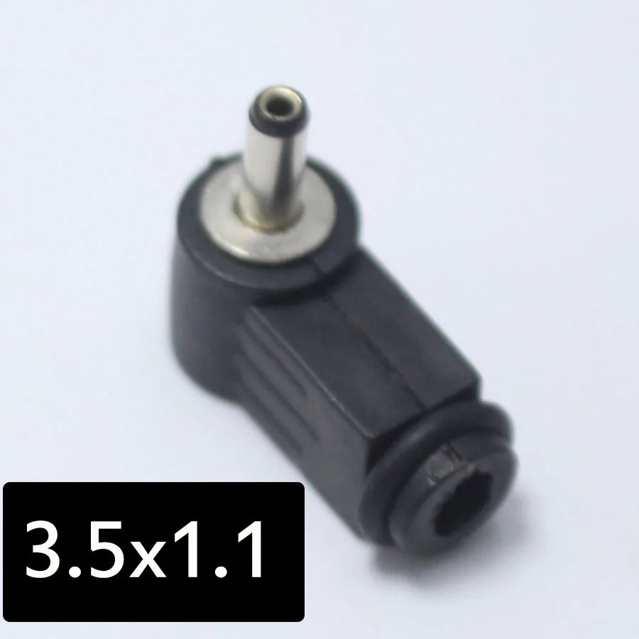 2PCS Male DC Power Plug Connector Angle 90 Degree L Shaped Plastic 5.5*2.5 5.5*2.1 4.8*1.7 4.0*1.7 3.5*1.35 3.5*1.1 2.5*0.7mm