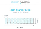10Pcs ZBFM6 Label For Double-Level PTTB 4 PTTB4-PV 4mm Termin Numbering Blank DIN Rail Terminal Block Zack Marker Strips ZBFM 6